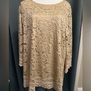 Investments Crochet Blouse Size 2X Perfect for a special occasion or church
